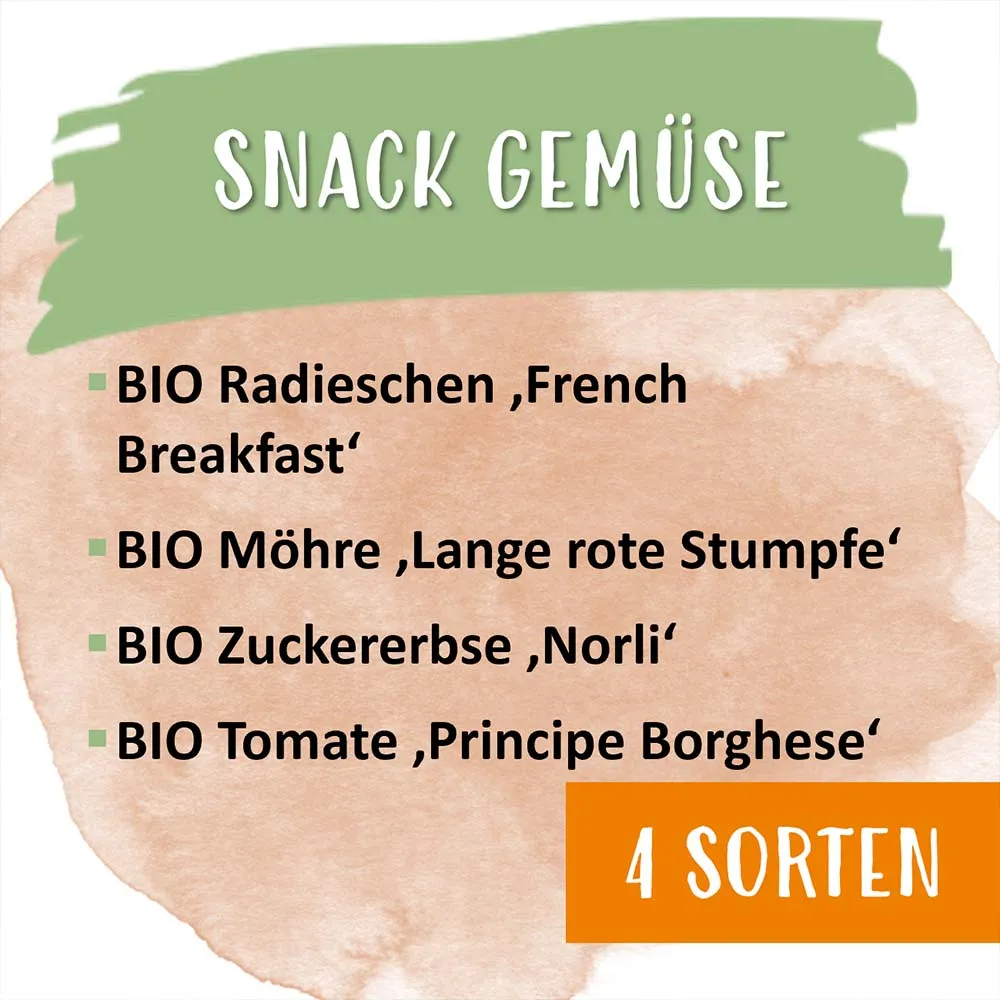 BIO Saatgut 4er Set “Snack Gemüse”, meine ernte – Bild 6